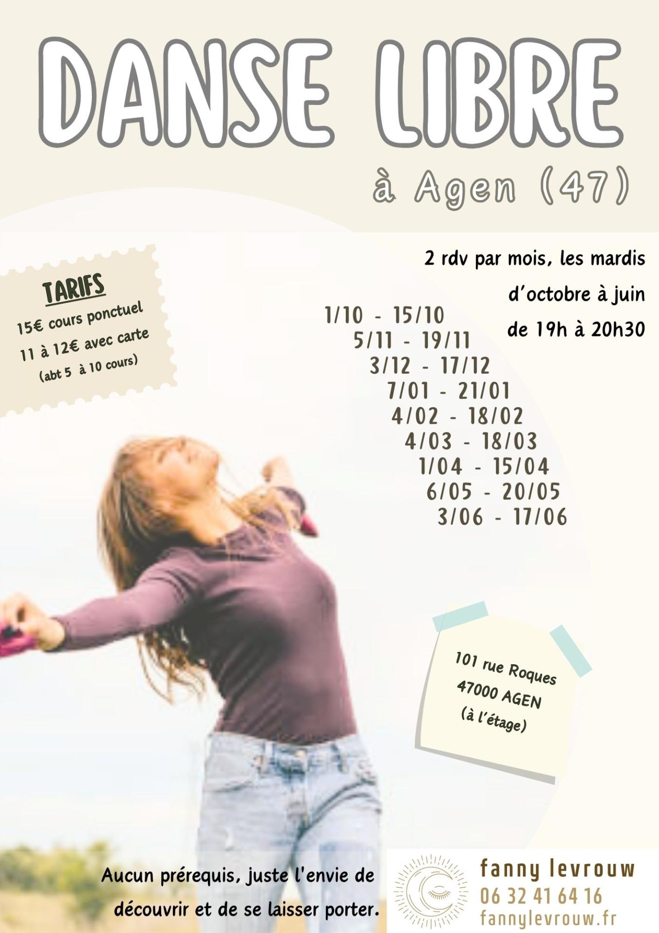 Danse libre agen 2024 2025