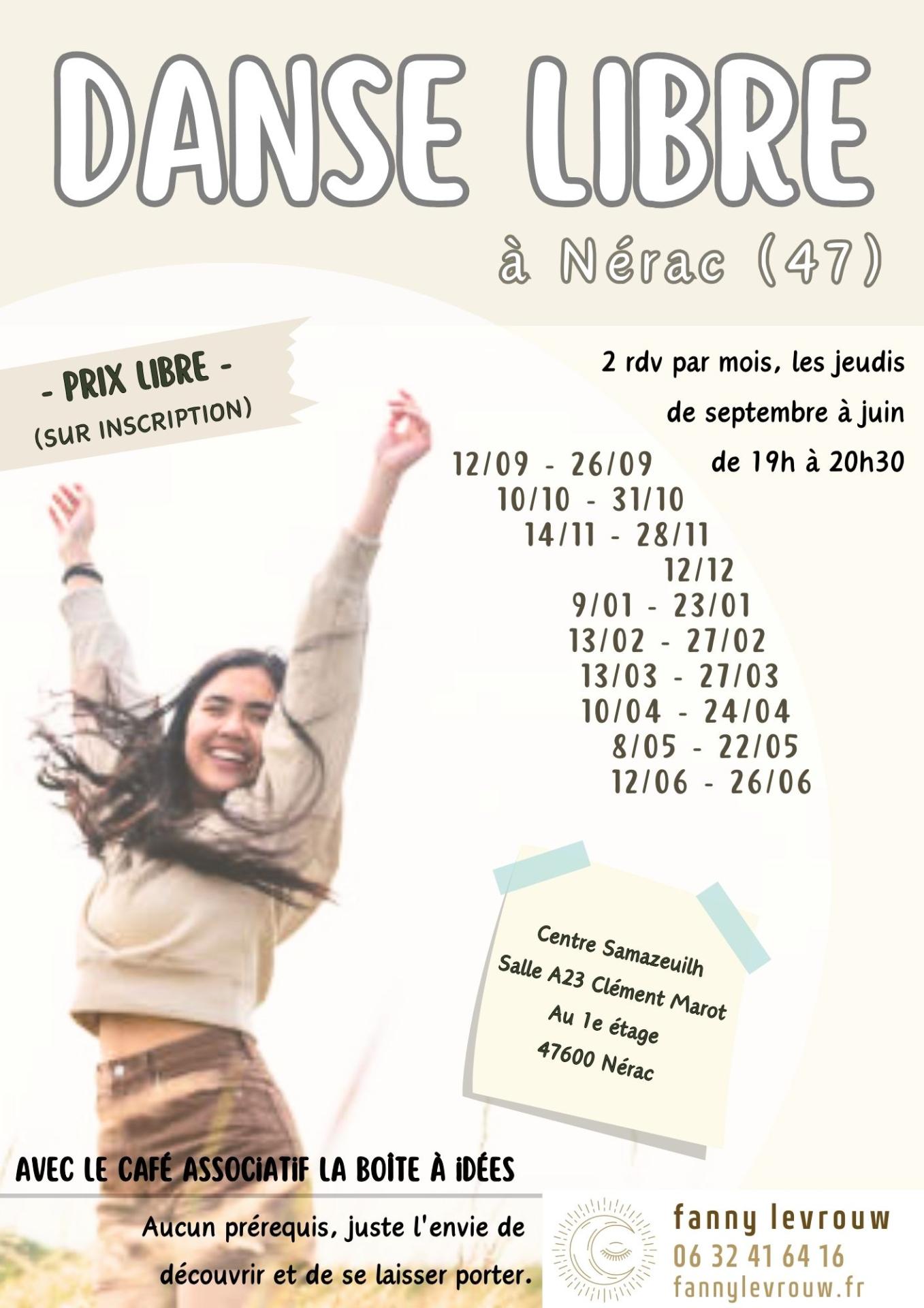 Danse libre nerac 2024 2025