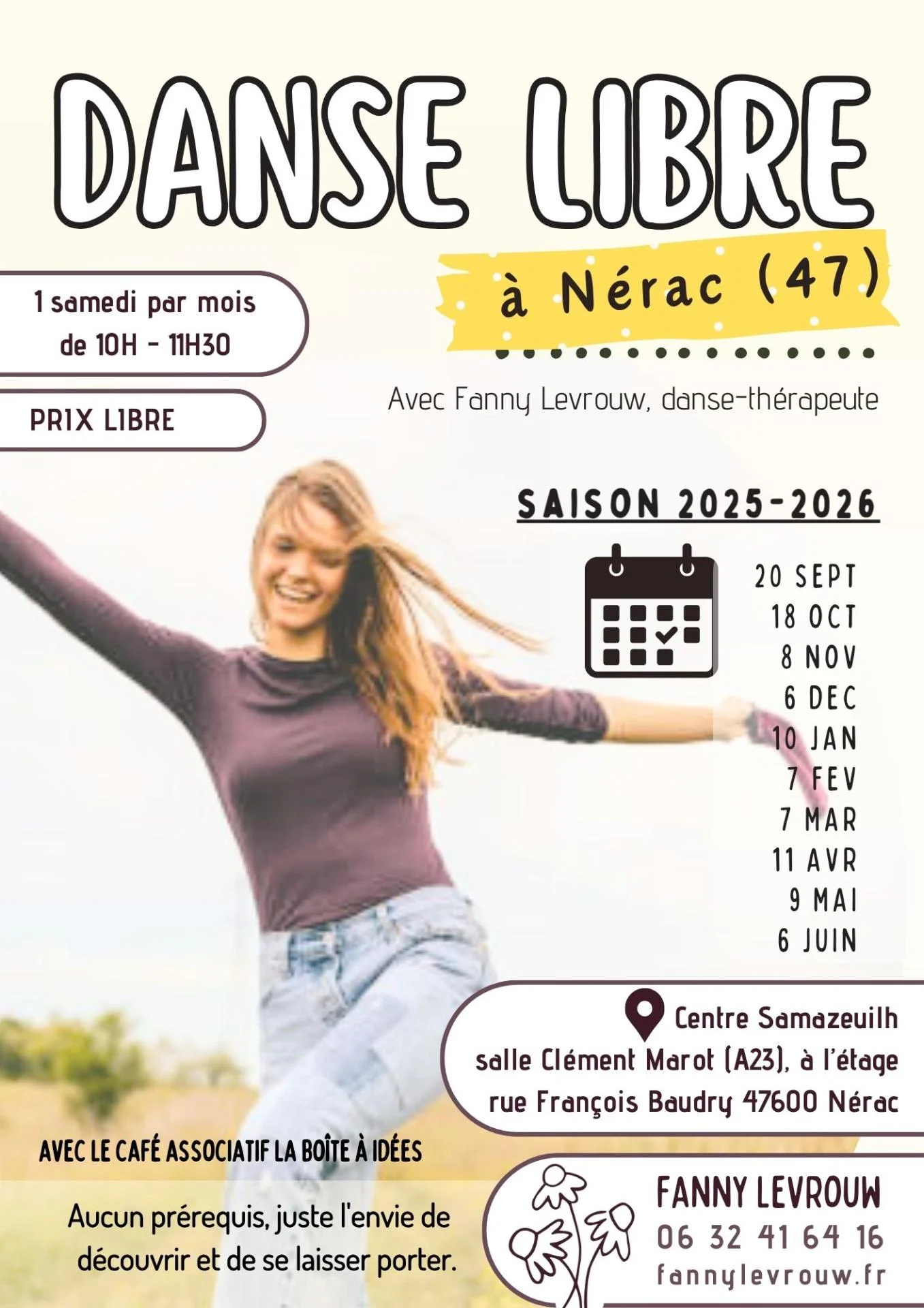 Danse libre nerac 2025 2026
